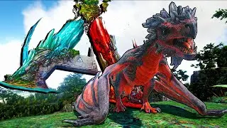 ARK Ragnarok Woa часть 9 (Ember и Blood Кристальные виверны и Тропиогнаты) от a596rt.