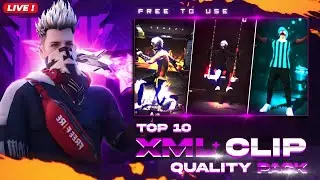 TOP 10 XML + CLIPS | FF NEW LOBBY CLIPS PACK 💫| FF EMOTE CLIPS 🔥| FF CLIPS
