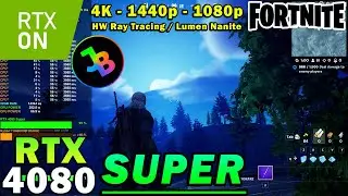 Fortnite Hardware Ray Tracing | RTX 4080 Super | R7 5800X3D | 4K - 1440p - 1080p | Epic Settings