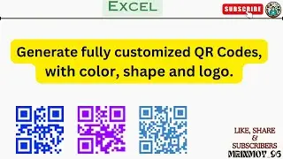 Generate QR code in Excel
