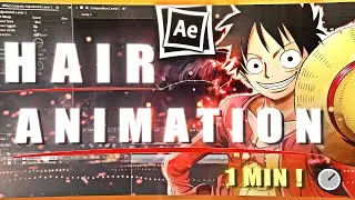 Hair animation in one minute ! ( no plugins ) |  After effects tutorial