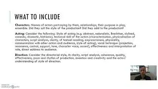 Drama Review Writing