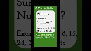 What is Sunny Number | Coding Skills #javacoding #javainterviewquestions