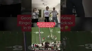 Georgia fans react to Kelee Ringos game-sealing pick-six in the 2021 National Title game 😂 #shorts