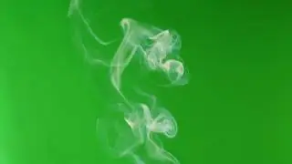 Green Screen | Chroma Key | Smoke jet on green chroma key background 4K