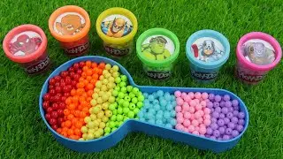 Satisfying DIY Video | How To Make Rainbow Ma Bottle Bathtub IN TO Mixing Rainbow Balls & Relax ASMR