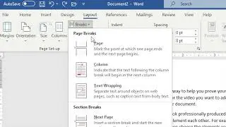 How to insert or remove a page break in Microsoft Word Document | Insert or remove a page break