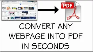 How to Convert a Webpage into PDF in Seconds
