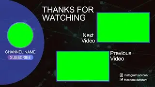 Top 5 End Screen Templates with Green Screen || Copyright Free Outro Templates 