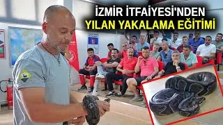 İzmir İtfaiyesinden yılan yakalama eğitimi