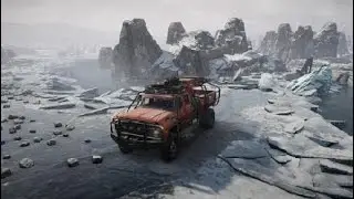 SnowRunner - Crazy Ice Bridge Crossing with the Ford F 750 - Imandra - No HUD