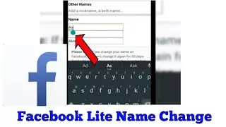 How to Change Name on Facebook Lite 2019 || CHANGE FACEBOOK LITE NAME ||