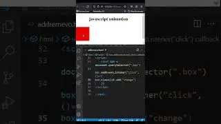 javascript animation 1 #shorts