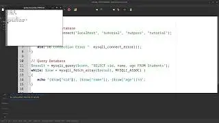 PHP Database MySQLi Procedural Select Statement