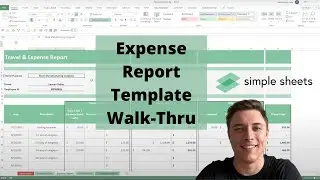 Expense Report Excel Template Step-by-Step Video Tutorial by Simple Sheets