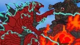 THUNDER GODZILLA vs FIRE KONG | EPIC BATTLE!! : PiKKY GODZILLA