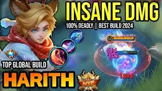 HARITH BEST BUILD 2024 | TOP GLOBAL HARITH GAMEPLAY | MOBILE LEGENDS✓