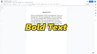 How To Get Bold Text In Google Docs