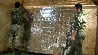 Палатка армейская СБОРКА ПАБУ (для проверки противогазов)