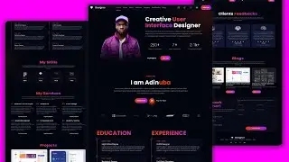 Stunning Animated UI Designer Portfolio with HTML, CSS, JS & GSAP |Creative Web Design Showcase 2024