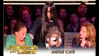 The Sacred Riana: Mel B ESCAPES Creepy Girl Magician After HORROR Act! | Americas Got Talent 2018