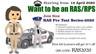 RAS Prelims 2020-21 Practice Test Series