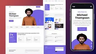 Responsive Personal Portfolio Website Using HTML CSS And JavaScript | Full Tutorial