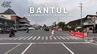 Driving from Jalan Parangtritis to Jalan Sudirman - Sunset Drive - Bantul 4K HDR