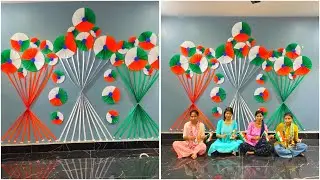 Independence Day Tricolor Wall Design
