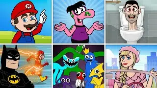 VÍDEOS CURTOS DO TCHONGO | Super Mario, The Flash, Batman, Barbie,  Skibidi Toilet, Rainbow Friends