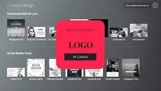 How to CREATE a LOGO in CANVA