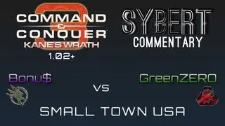 Bonu$[GDI] vs GreenZERO[Nod] - Small Town USA - Kanes's Wrath