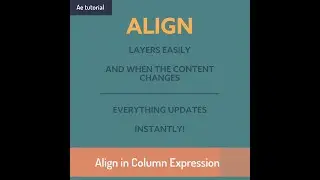 Align Ae Layers in Column with Expressions