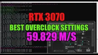 RTX 3070 overclock settings for Mining