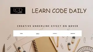 Navbar Hover Effect || Navigation Bar || Navbar Effect Using HTML & CSS only || Hover Effect on link