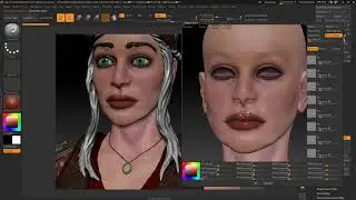 ZBrush 2020 adjusting colors and tints