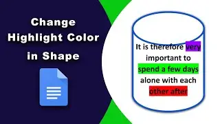 How to change highlight color in a shape in google docs