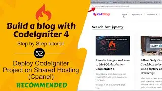 #52. Recommended Method to Deploy CodeIgniter 4 Blog on Shared Hosting