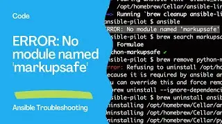 Ansible troubleshooting — ERROR: No module named ‘markupsafe’