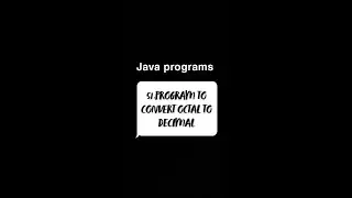 Program to convert octal to decimal