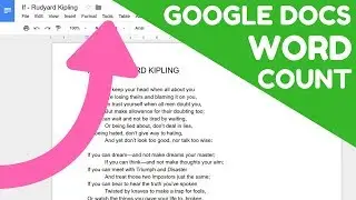 How to check word count on google docs