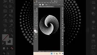 Spiral Dot Geometric background in illustrator #shorts