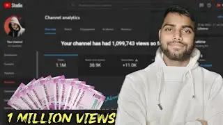 How much Youtube paid me for 1 million views || Youtube Earning Revealed  💰💰