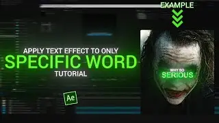 apply text effect to only SPECIFIC WORD - after effects tutorial