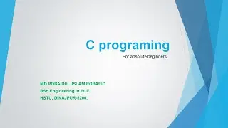 1. Welcome to C programming course✨