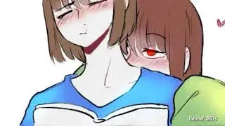 Chara x Frisk (cuddles)