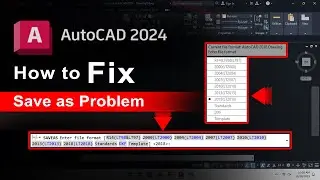 FIXED! AutoCAD Save as Problem in 2 Minutes