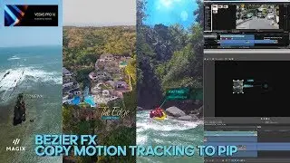 How Vegas Pro Motion Tracking Bezier FX Text or Image Copy Motion Tracking to PiP