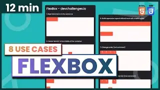 Learn Flexbox with 8 Use Cases in 12 Minutes | CSS Tutorial 2021