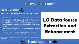 17 LO (Logistics) Data Source Extraction and Enhancement